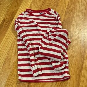 Holiday PJs! Kicks Kids Red and White Striped Pajama Set
